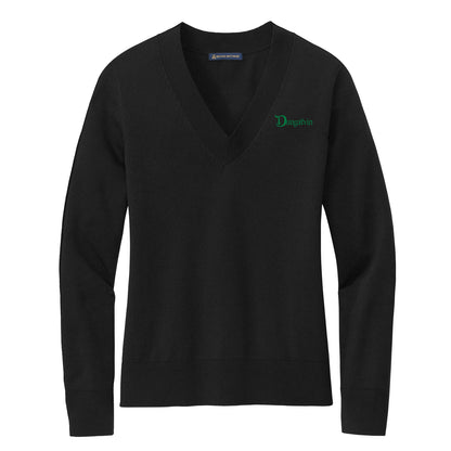 Ladies Brooks Brothers® Cotton Stretch V-Neck Sweater
